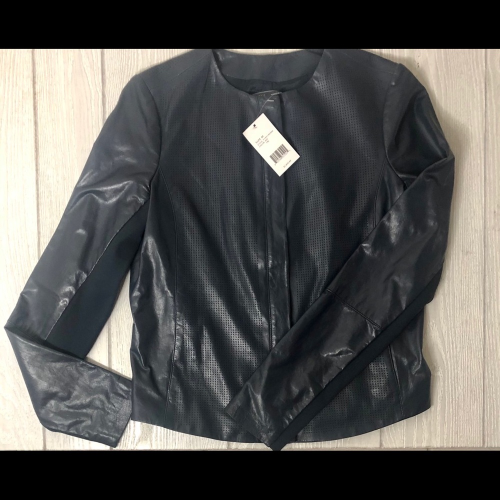 NWT Vince Leather jacket - Navy